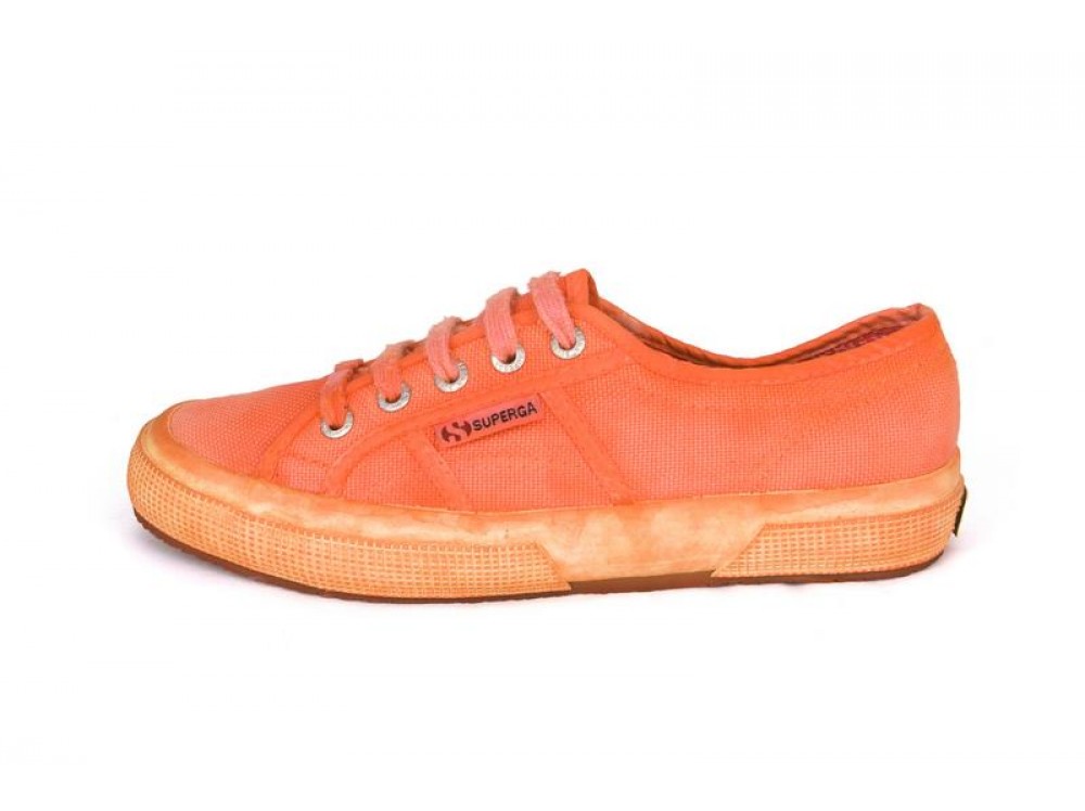 Lona naranja lavado cordón Superga