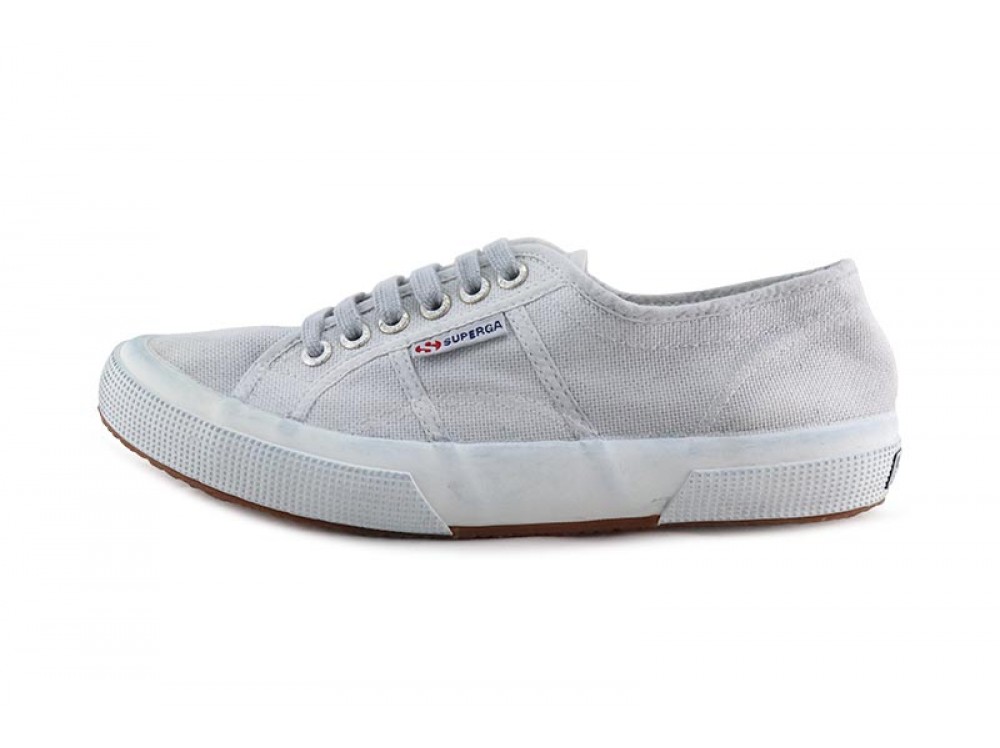 Lona gris claro lavado cordón Superga