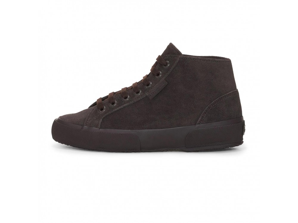 Bota cordón ante marrón Superga