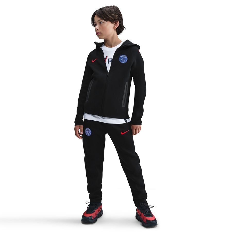 Paris Saint Germain Sudadera con capucha NSW Tech Fleece FZ 3ª - Negro/Global Red Niños