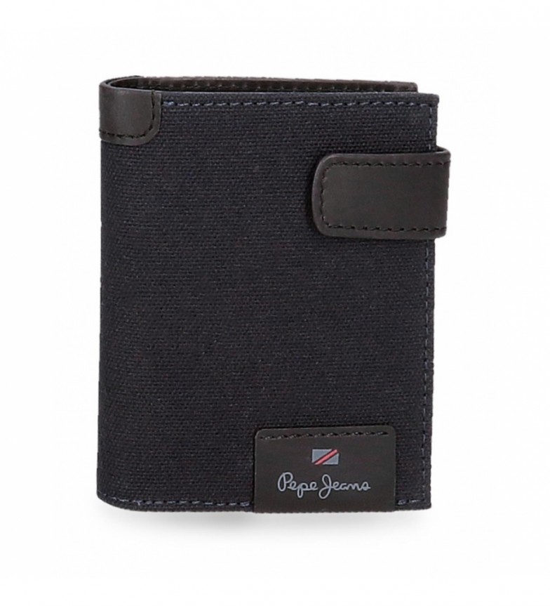 Pepe Jeans Cartera de piel Hilltop Marino con cierre de clic