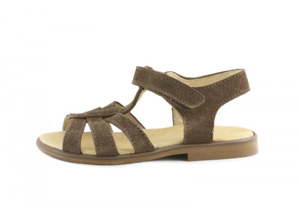 Sandalia taupe con velcro Jeromin
