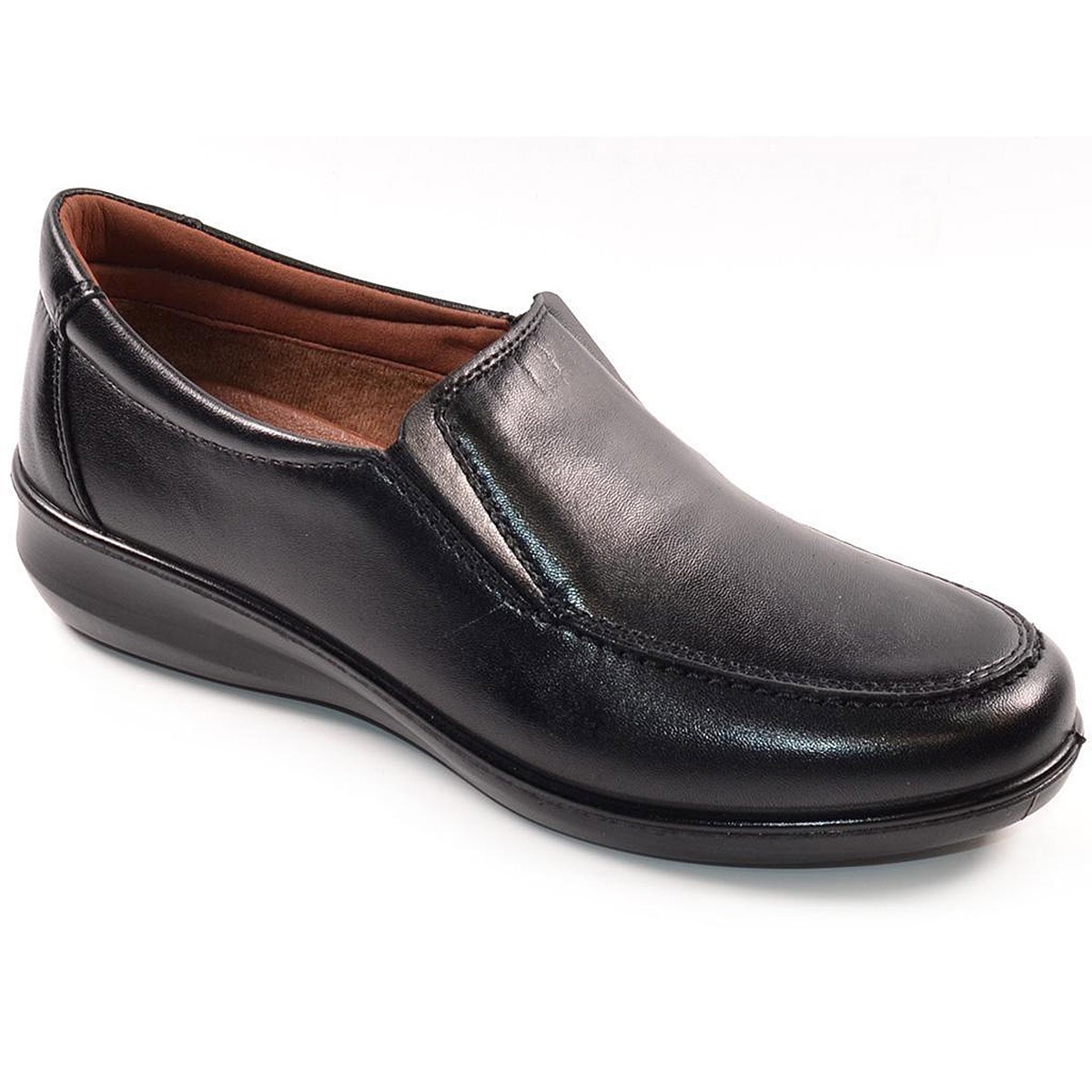 302 Laura Azaña Zapato Mocasin Piel elasticos Pie Delicado Mujer