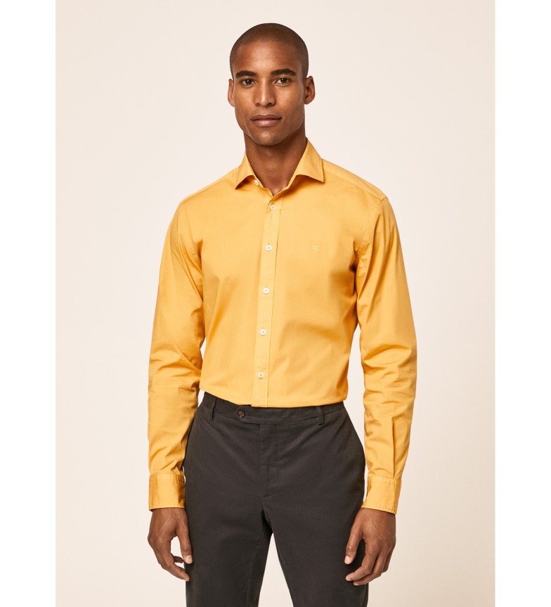 Hackett London Camisa Gment Amarillo