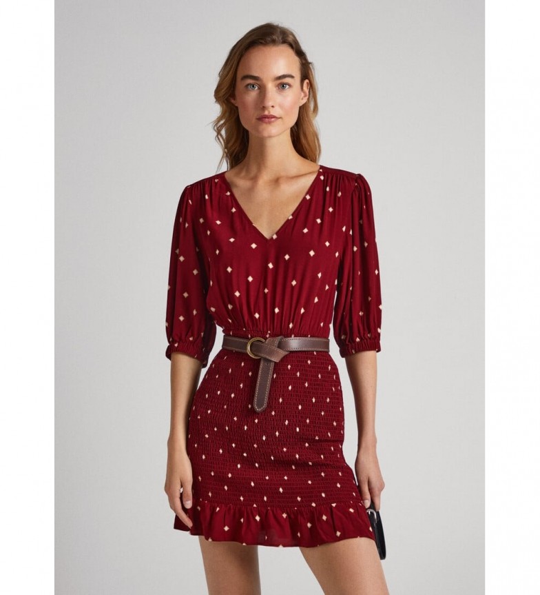 Pepe Jeans Vestido Gunila rojo