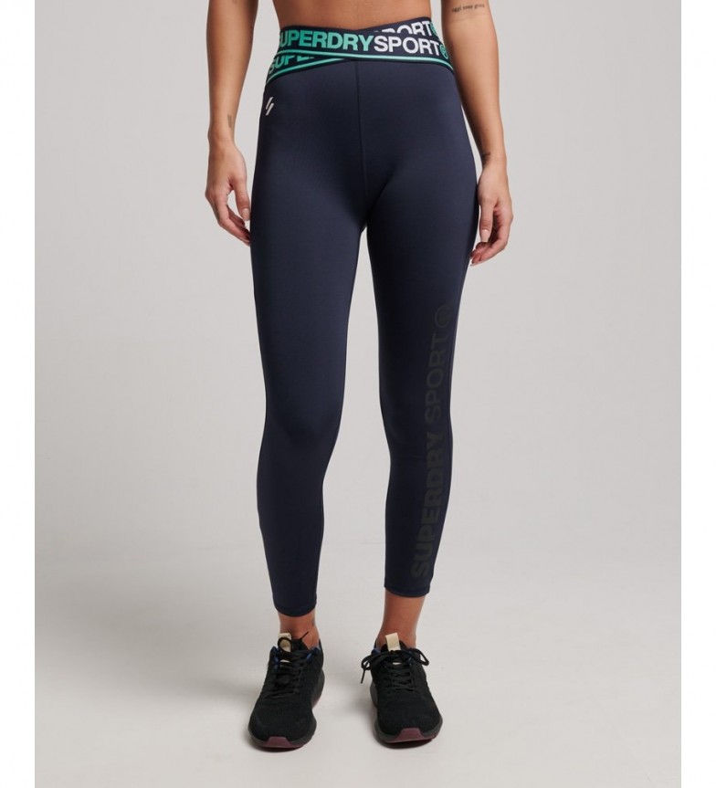 Superdry Leggings Training Cross 7/8 marino