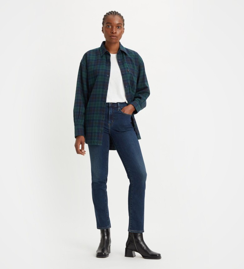 Levi's Jeans 724 Recto Talle Alto marino