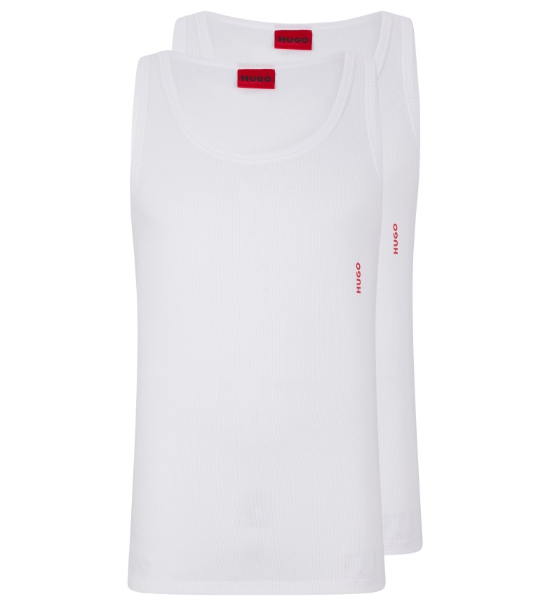 HUGO Pack 2 Camisetas Interiores Logo blanco