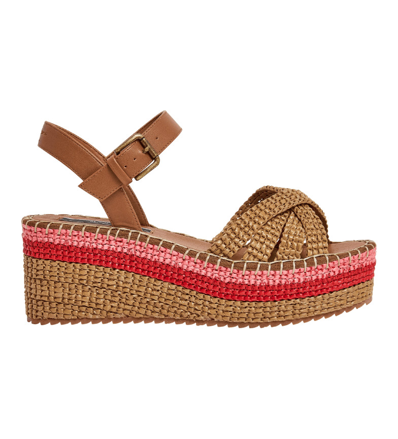 Pepe Jeans Sandalias Witney Colors marrón -Altura tacón 7,3cm-