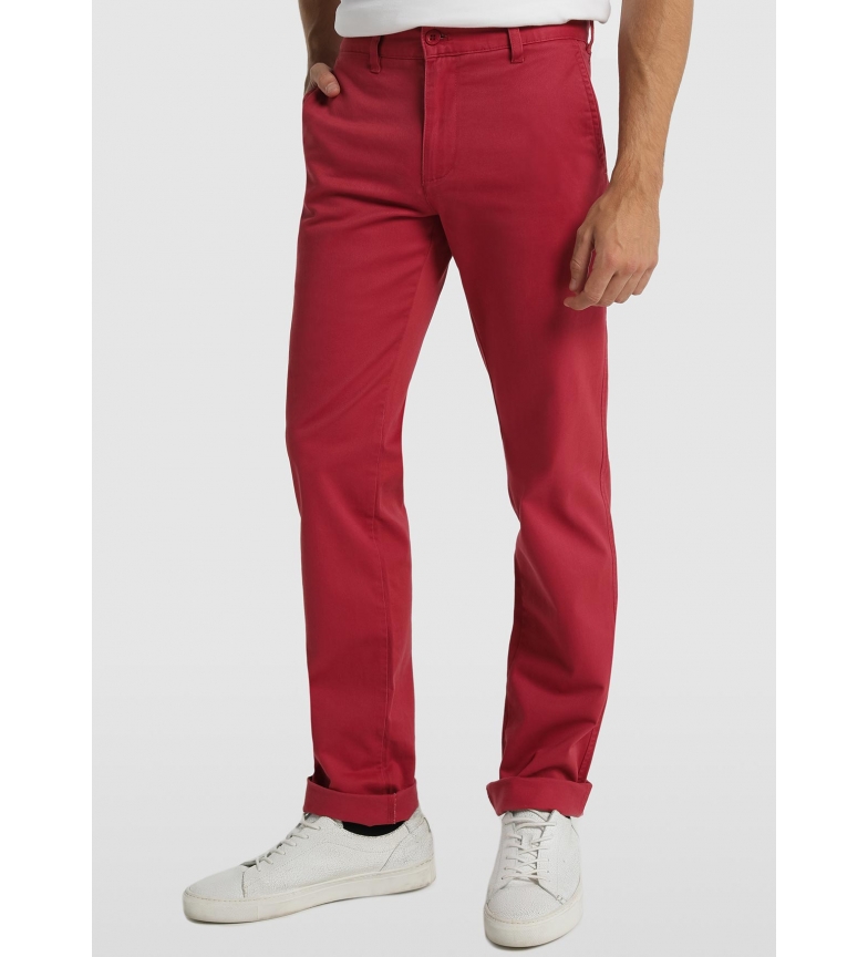 Bendorff Pantalones Chino Confort Fit rojo rosado.