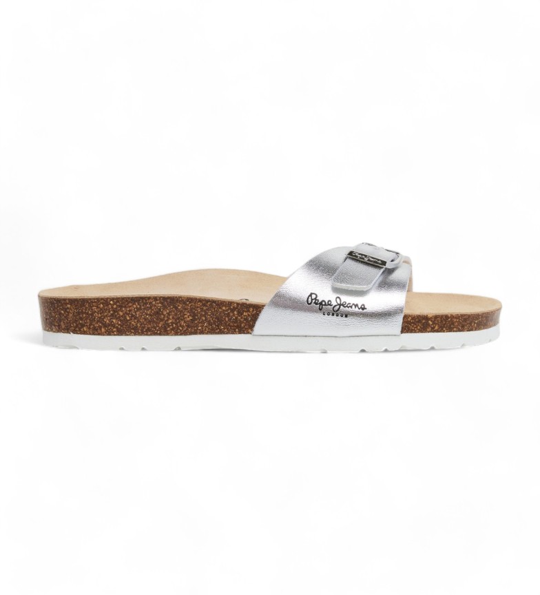 Pepe Jeans Sandalias Oban Metal W plateado