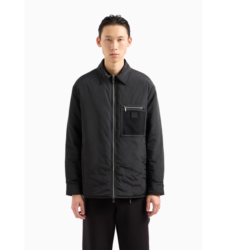 Armani Exchange Abrigo Caban negro