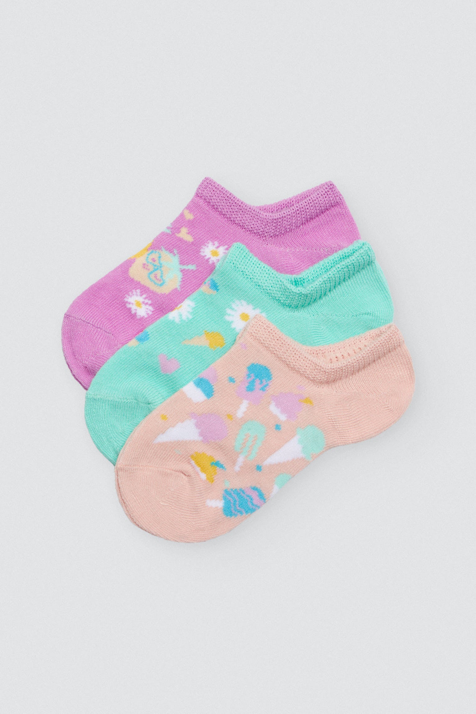 Pack 3 calcetines pinkies estampado fantasía