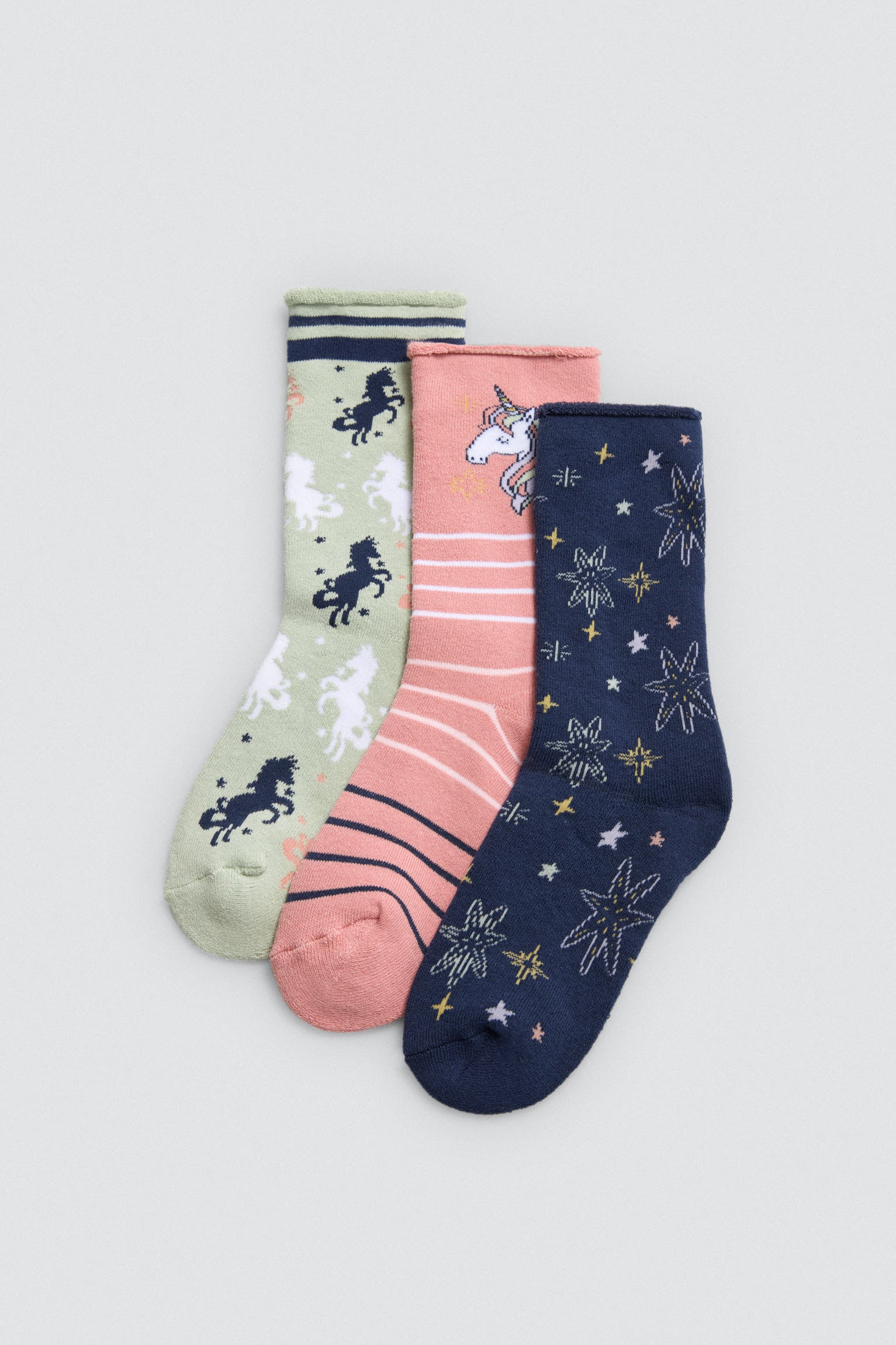 Pack 3 calcetines infantiles térmicos sin puño Sparkle