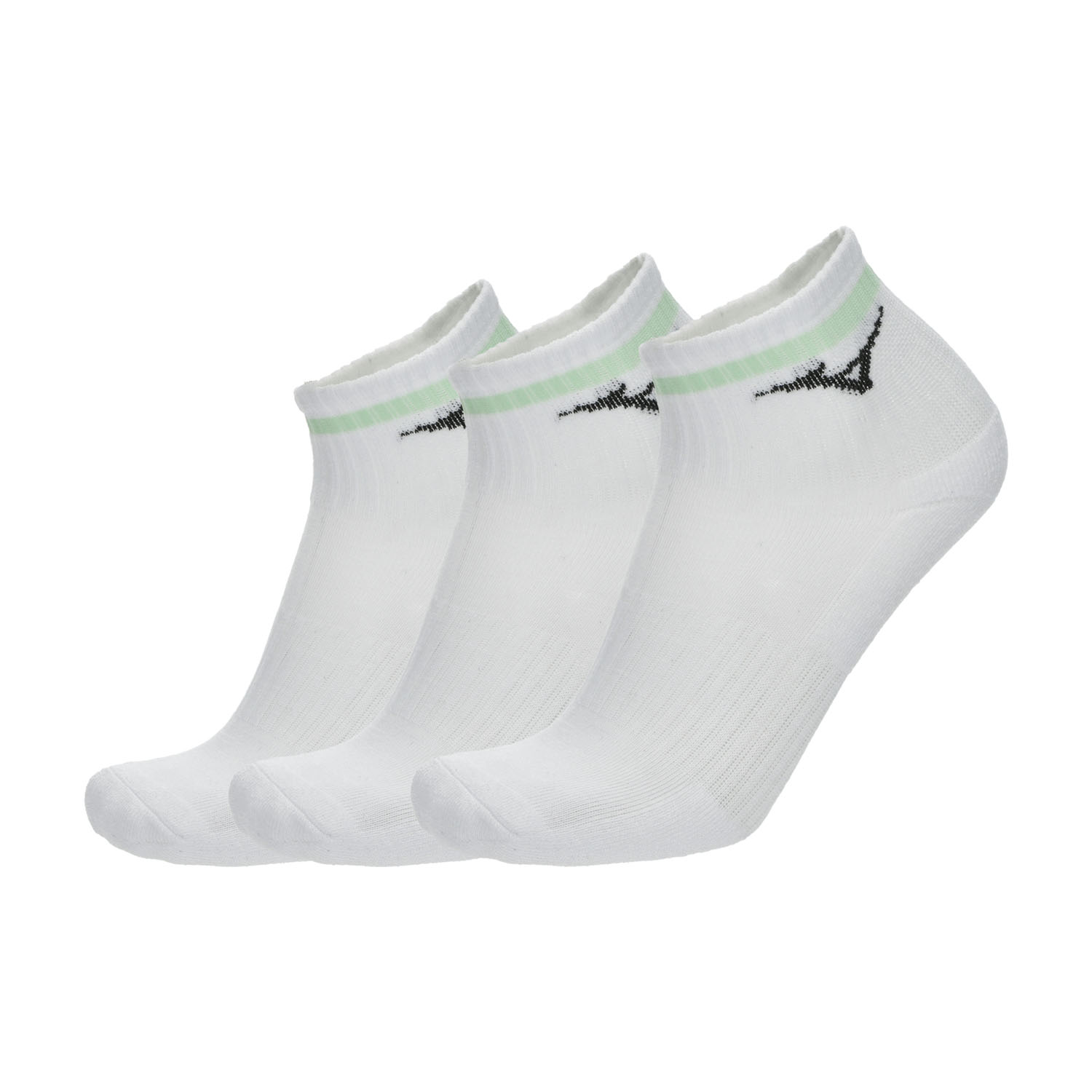 Mizuno Line Ankle x 3 Calcetines White/Neo Mint