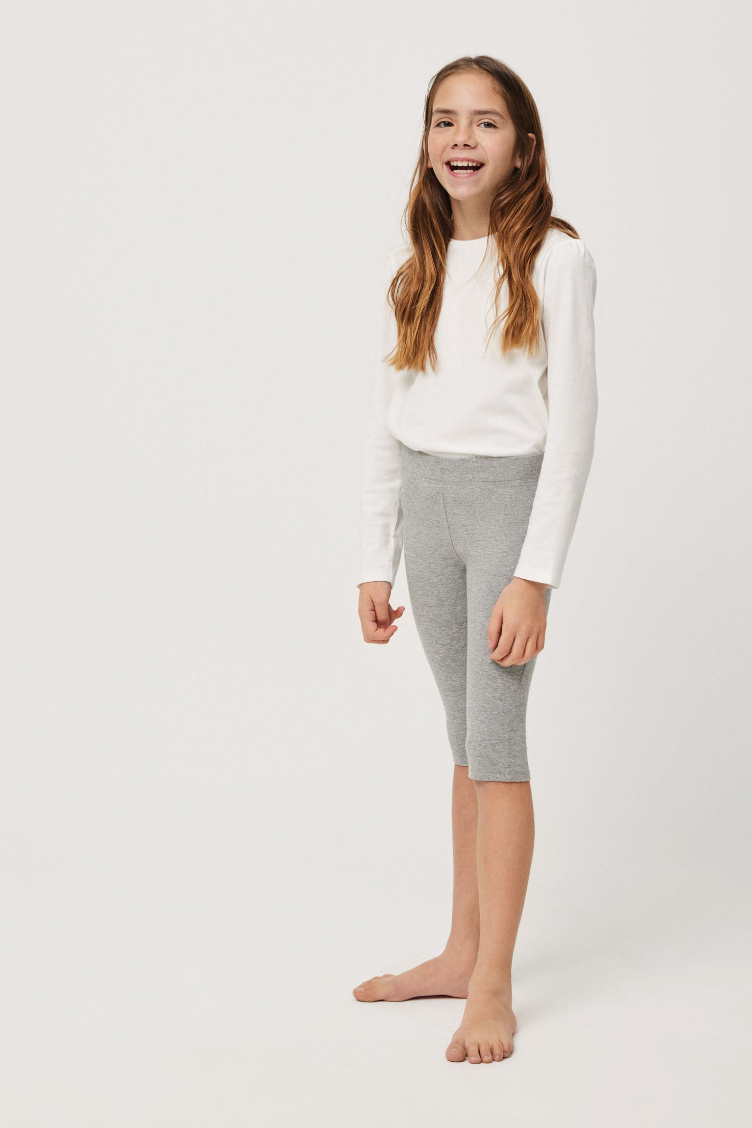 Leggings cortos gris