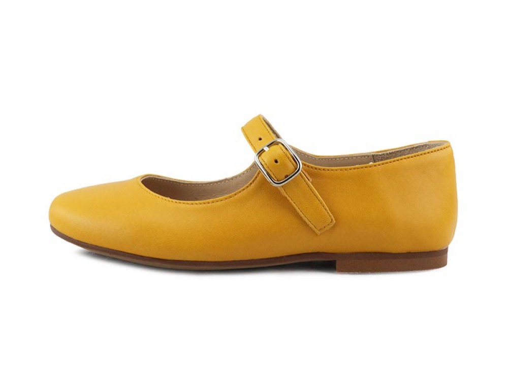 Salon piel mostaza con pulsera y hebilla Jeromin