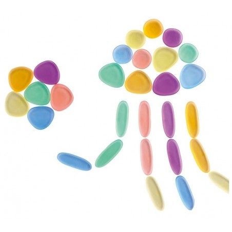 Topiludo 36 piedras traslúcidas en 6 colores TToys