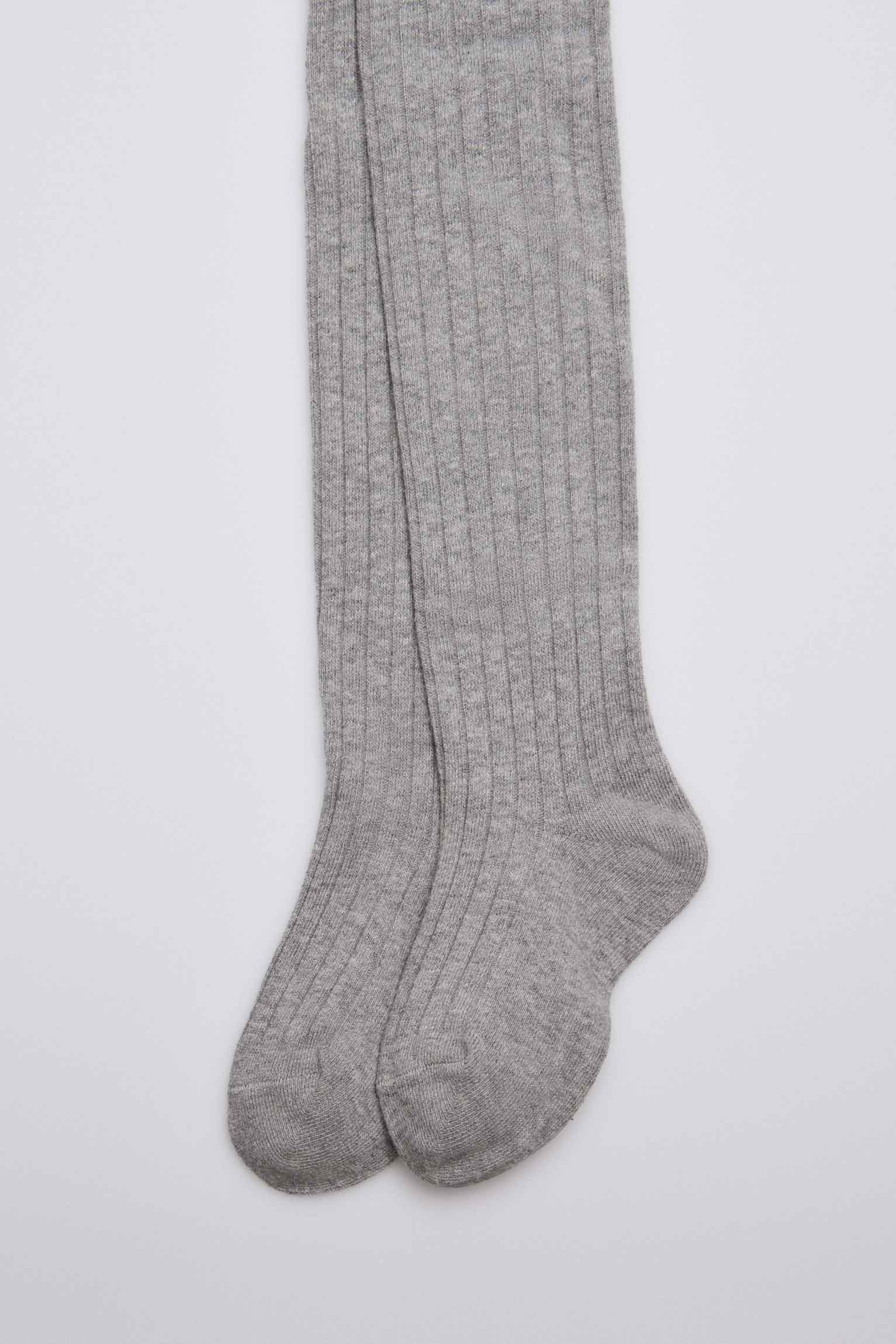 Leotardo canalé infantil gris