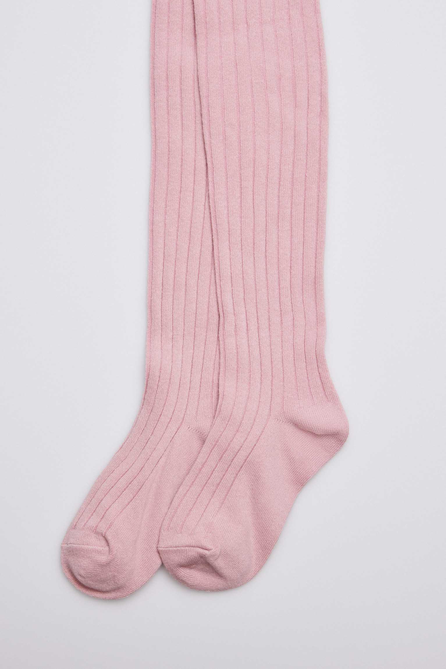 Leotardo canalé infantil pastel