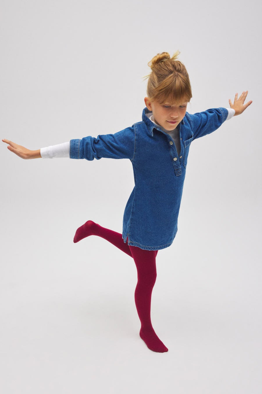 Panty infantil 70 denier granate