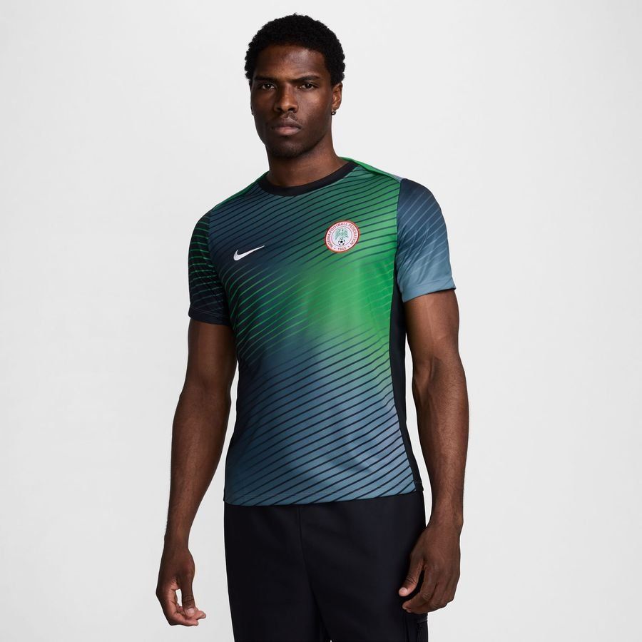 Nigeria Camiseta de entrenamiento Dri-FIT Academy Pro Antes del partido - Cool Grey/Lucky Green/Negro
