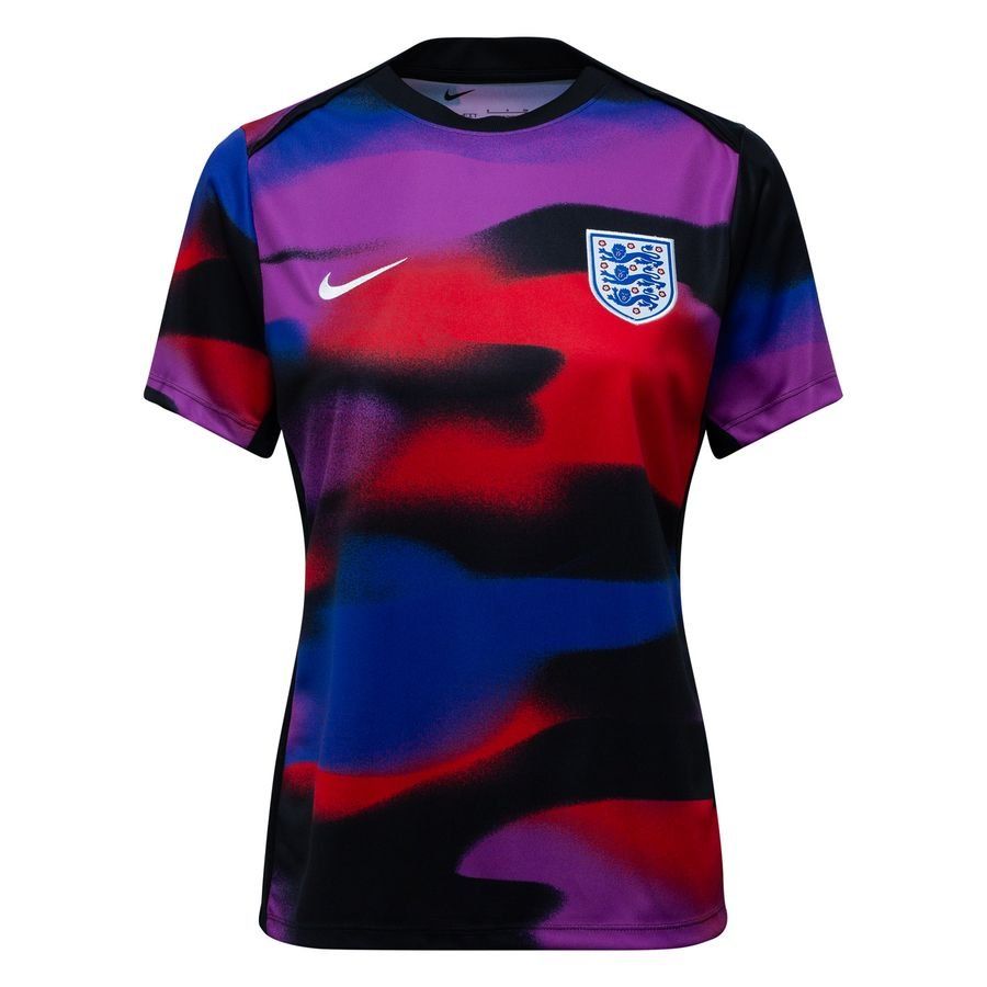 Inglaterra Camiseta de entrenamiento Dri-FIT Academy Pro Antes del partido Women's EURO 2025 - Hiperreal/Negro/Blanco Mujeres