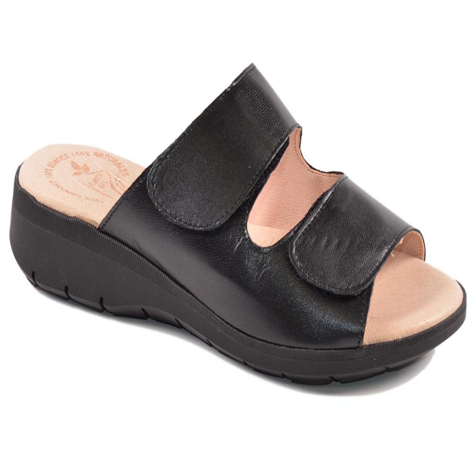 400 Miba Mujer Sandalia Zueco Antideslizante Confort Piel