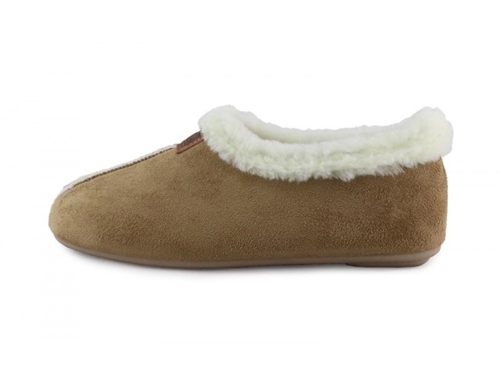 Zapatilla para casa forrada en color beige Norteñas