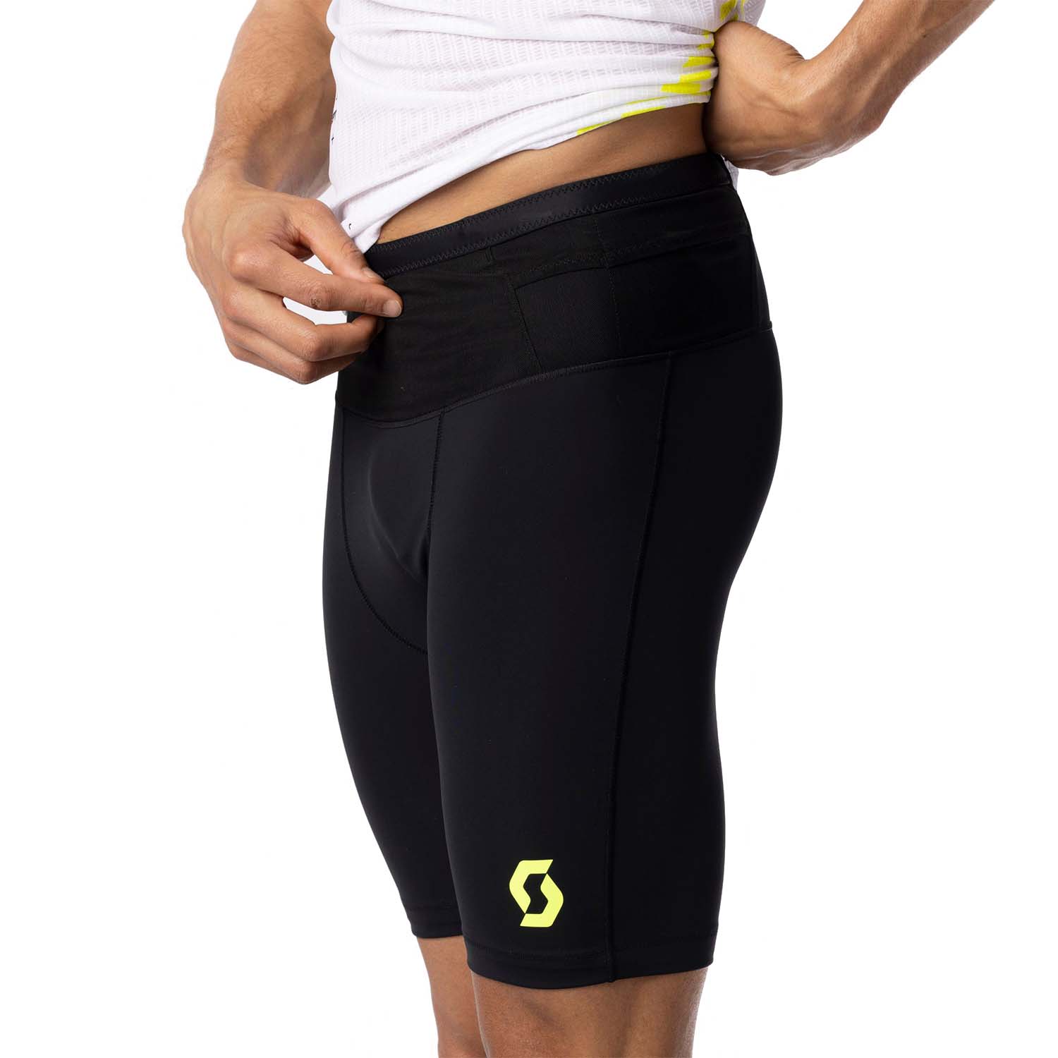 Scott RC Run 8in Shorts Black/Yellow