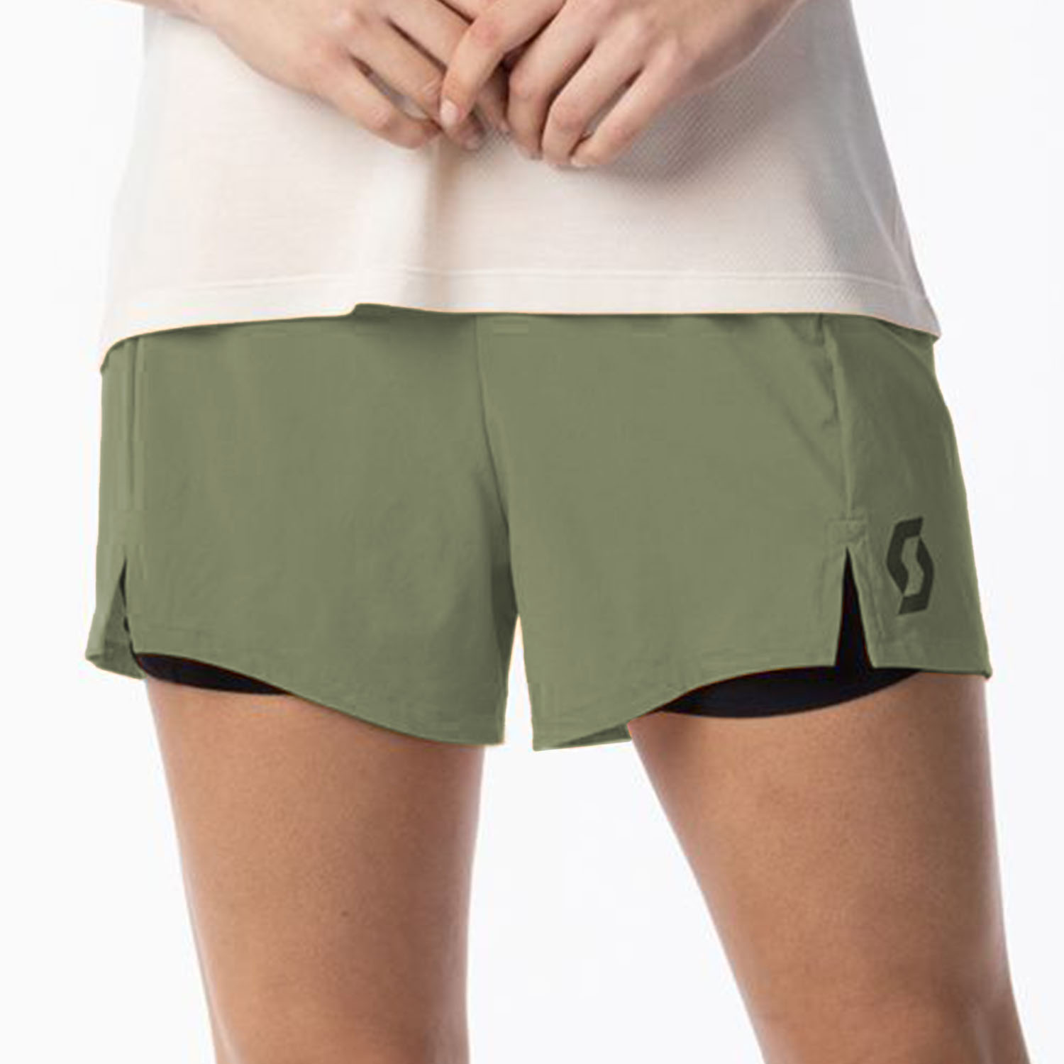 Scott Hybrid Endurance 3.5in Shorts Hay Green