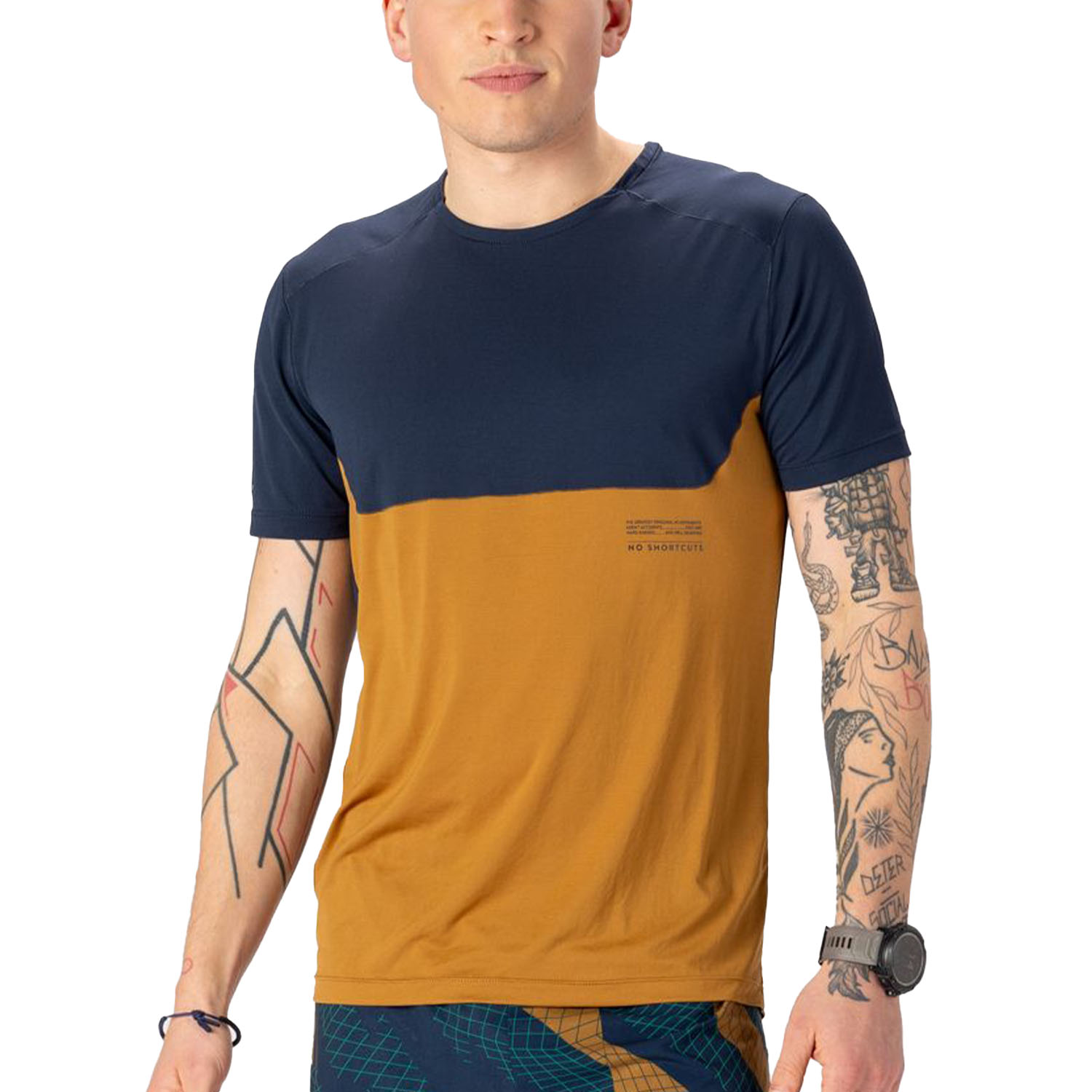 Scott Endurance Tech Camiseta Dark Blue/Bread Brown