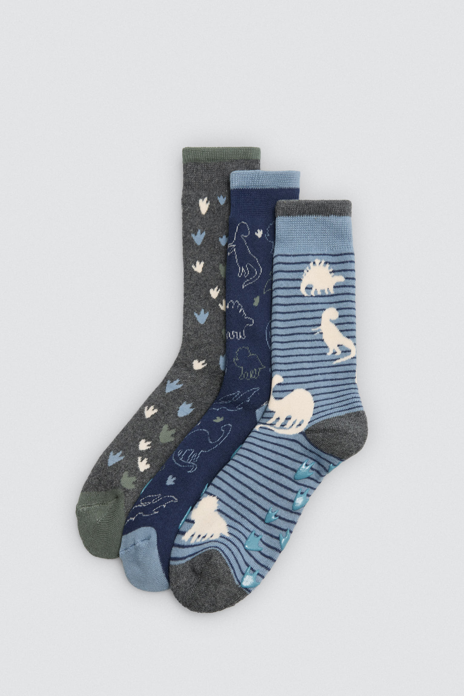 Pack 3 calcetines infantiles térmicos antideslizantes Dino