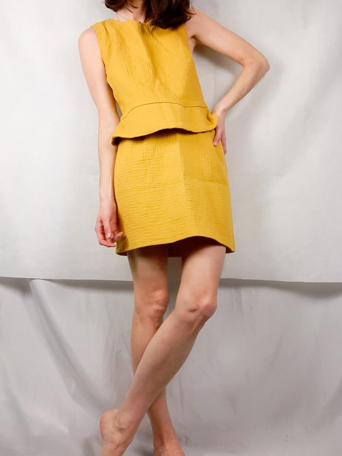 BA&SH. Falda algodón amarilla T.s