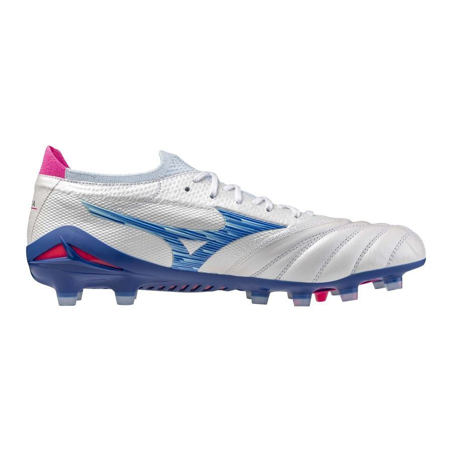 Mizuno Morelia Neo IV Beta Made in Japan FG Urban Electric - Blanco/Tanager Turquoise/Rosa