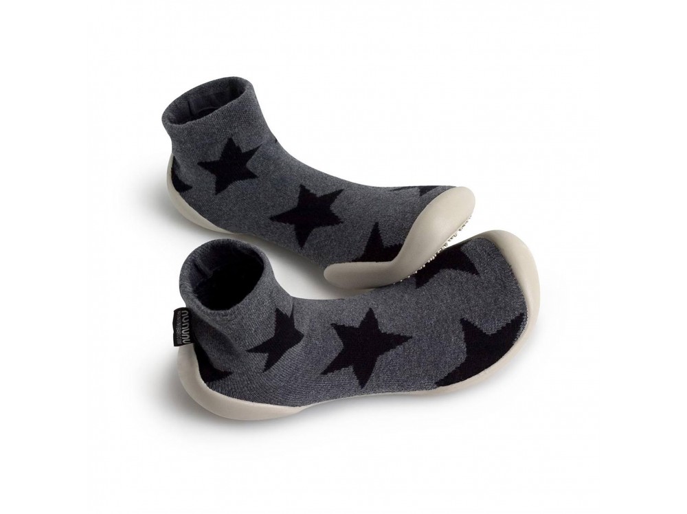 Zapatilla para casa calcetín gris con estrellas Collegien