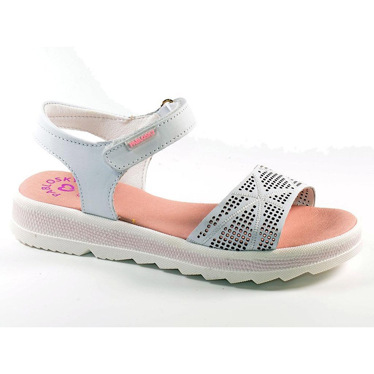 477900 PABLOSKY SANDALIA Niña en Piel. Plataforma antideslizante