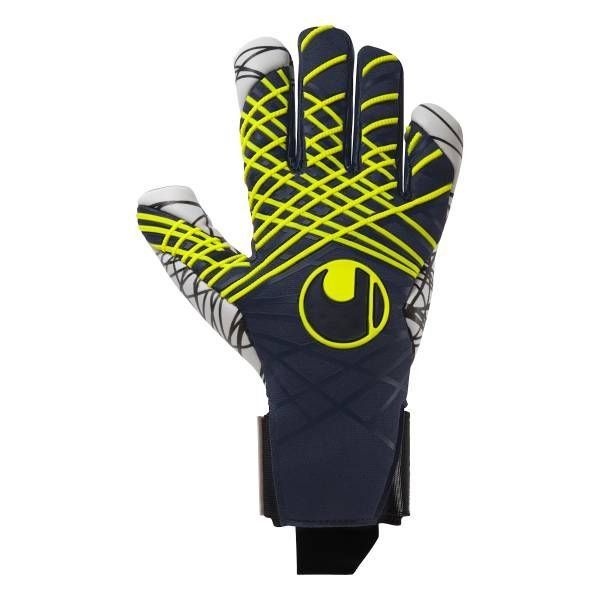 Uhlsport Guantes de portero Prediction Ultragrip HN - Marina/Blanco/Amarillo fluo