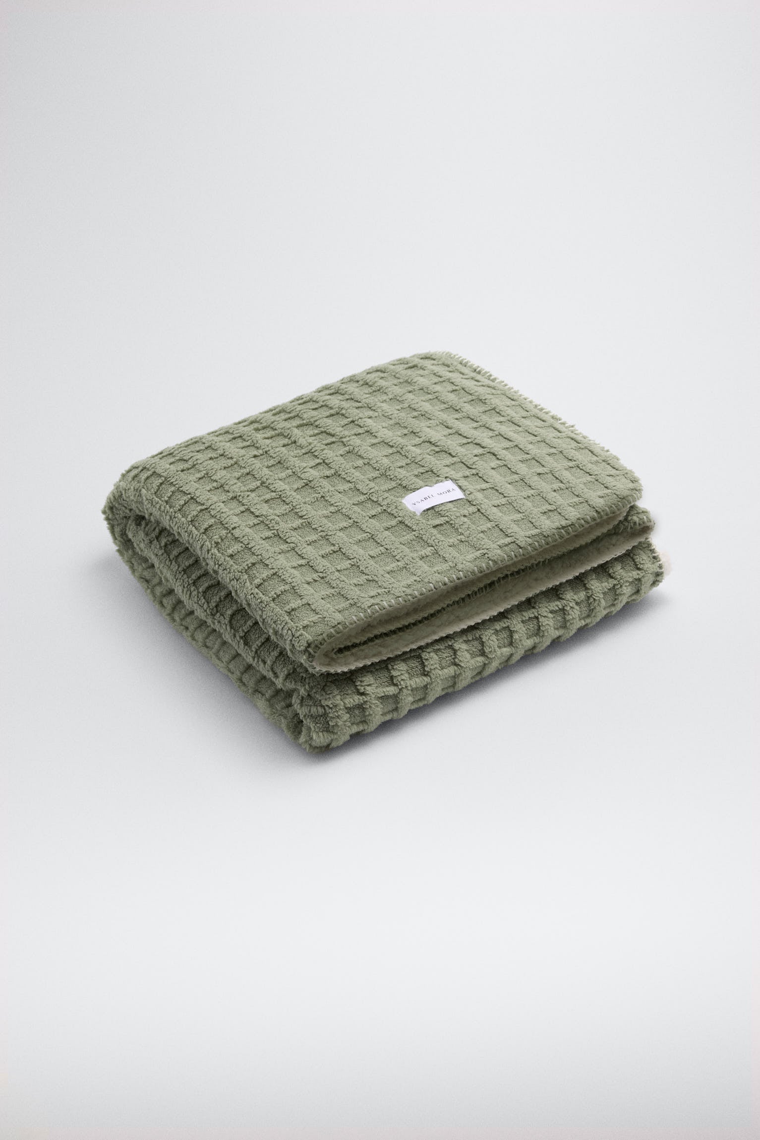 Manta cuadros texturizada de pelo