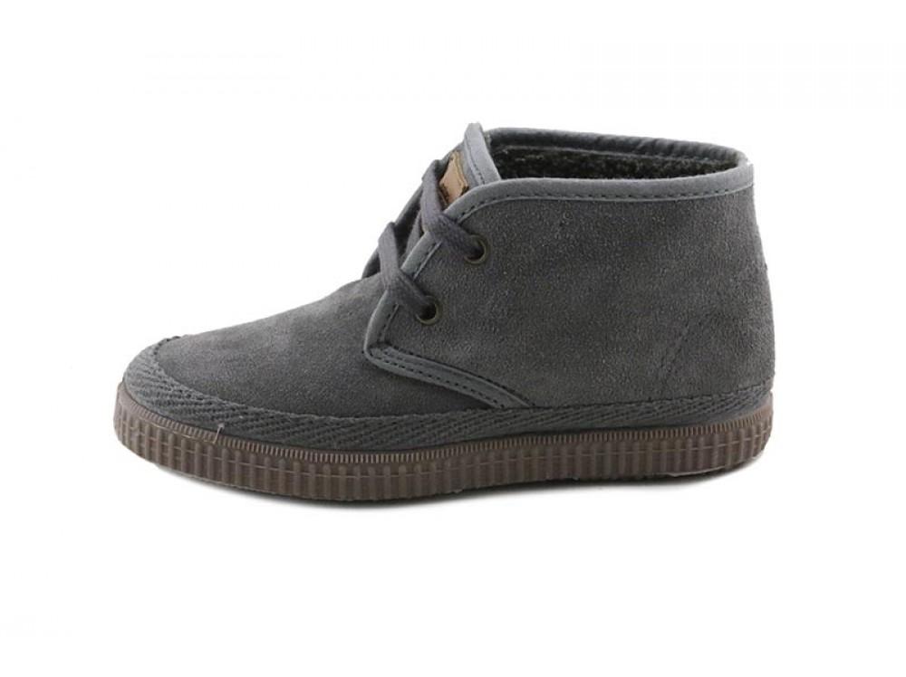 Bota ante gris forrada con cordón Natural World