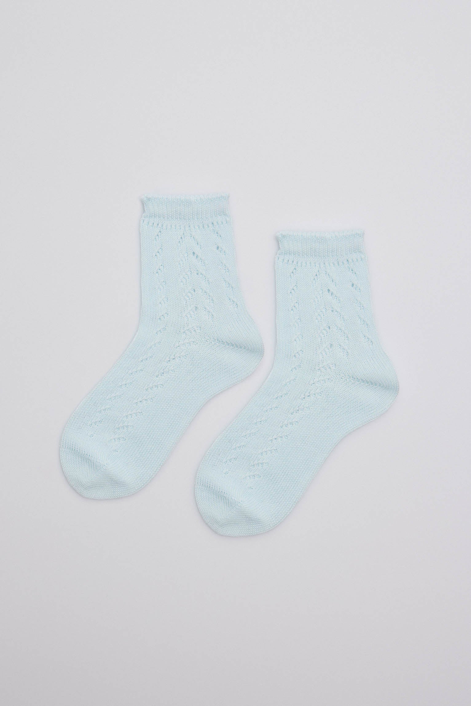 Calcetines calados infantil celeste