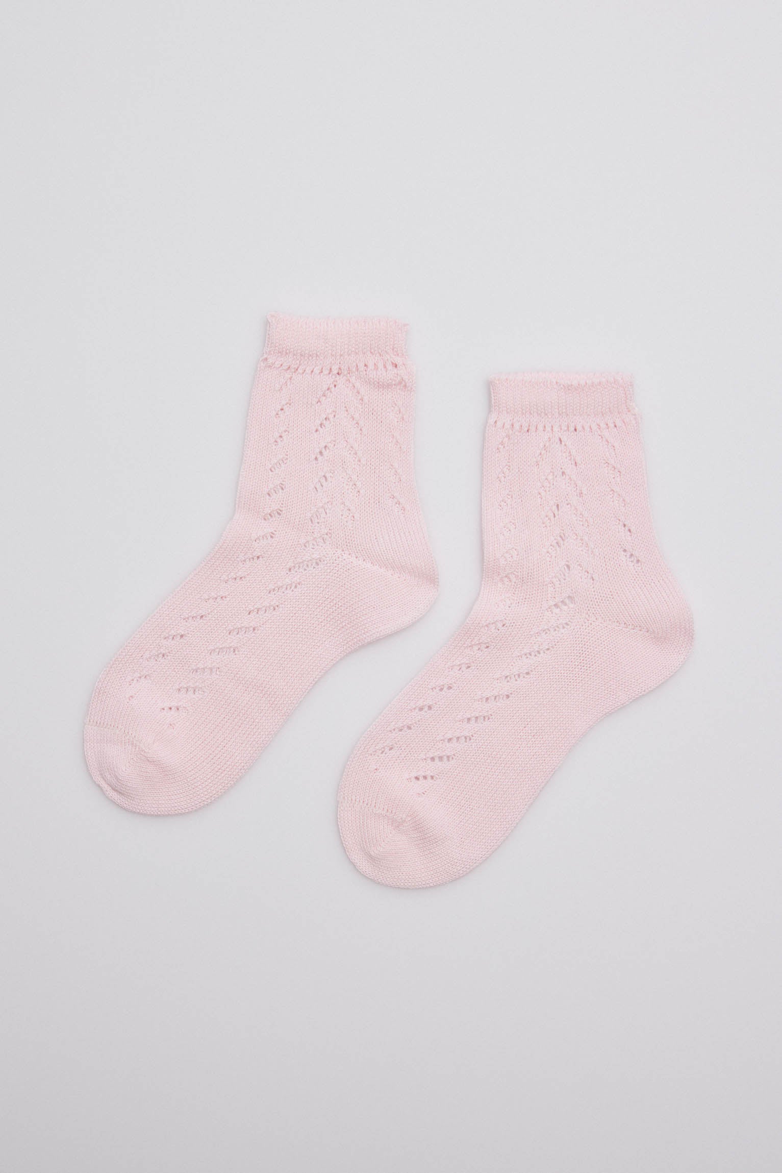 Calcetines calados infantil rosa