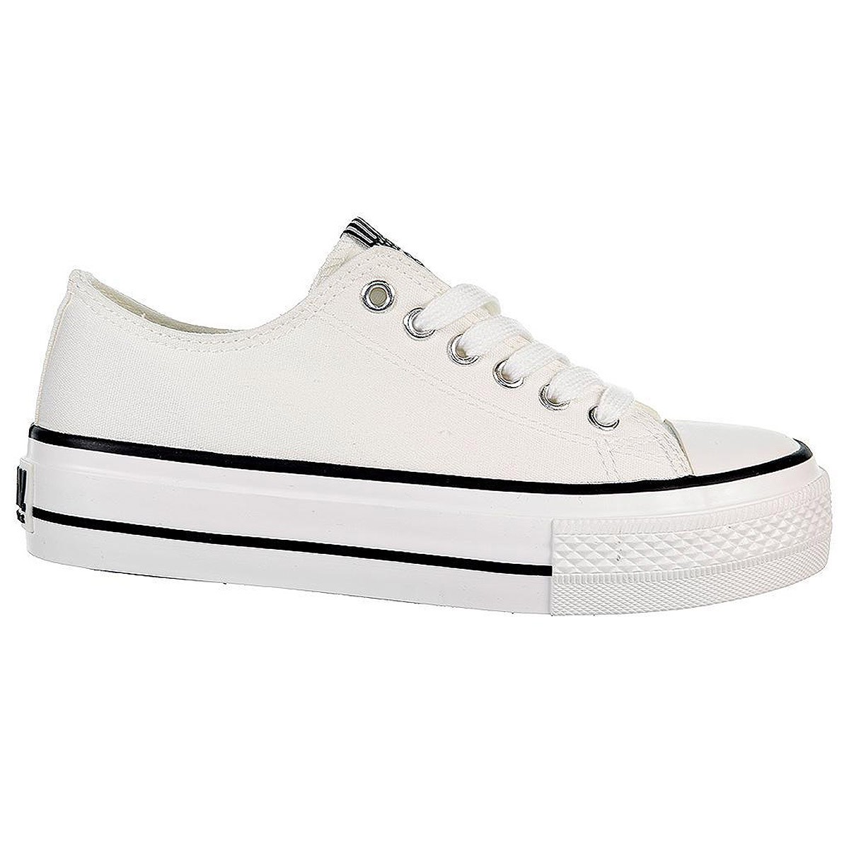 52715 B&W ZAPATILLA de lona tipo bamba