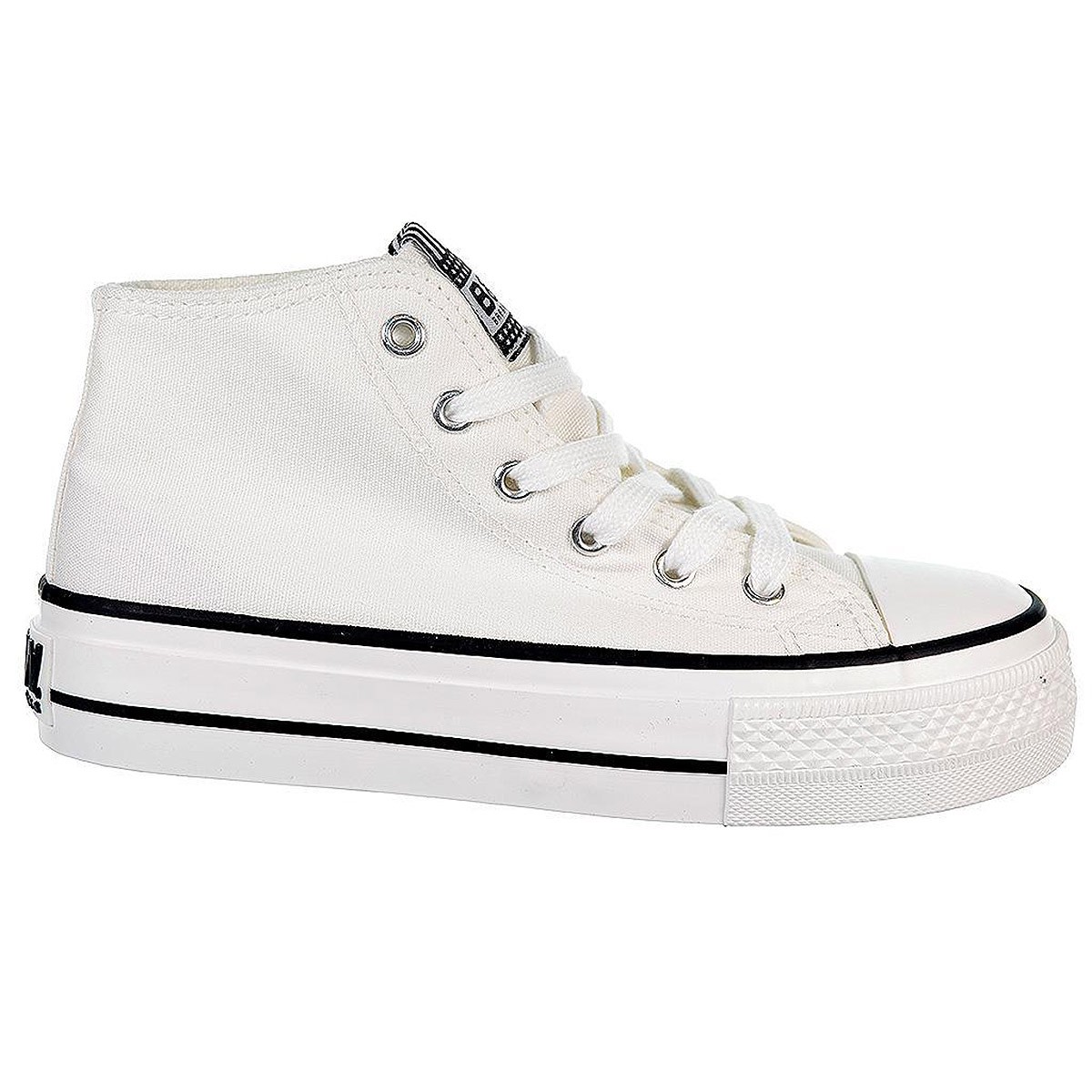 52716 B&W ZAPATILLA BOTA de lona tipo bamba