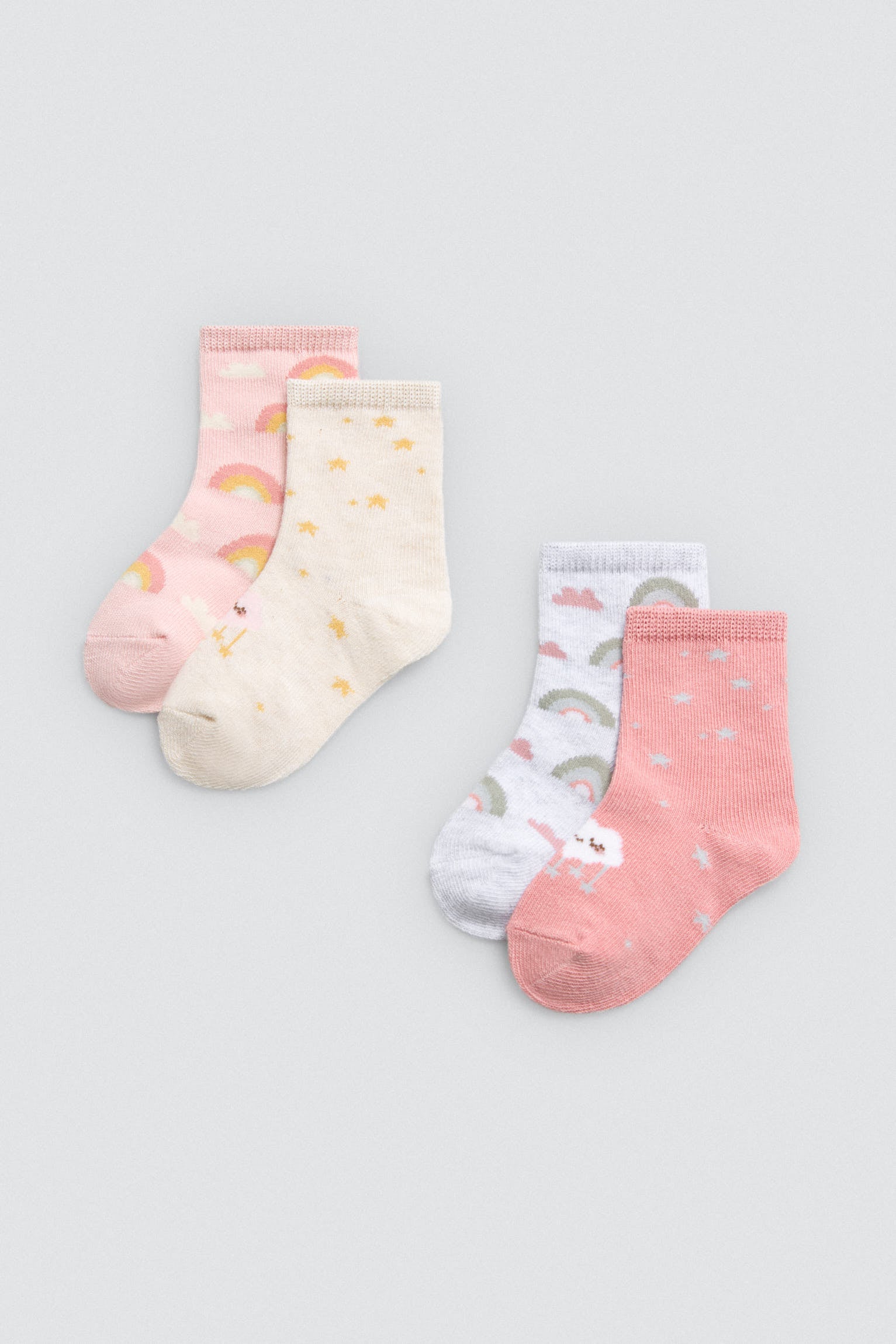 Pack 4 calcetines bebé estampados Rainbowland