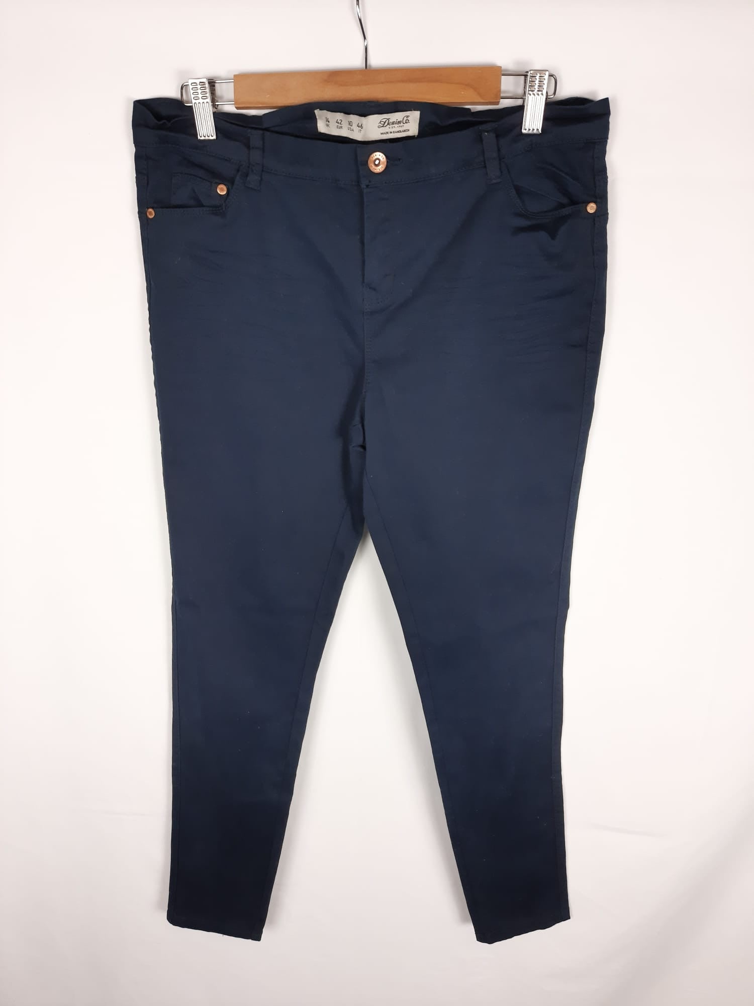 DENIN CO .Pantalón azul marino T.42