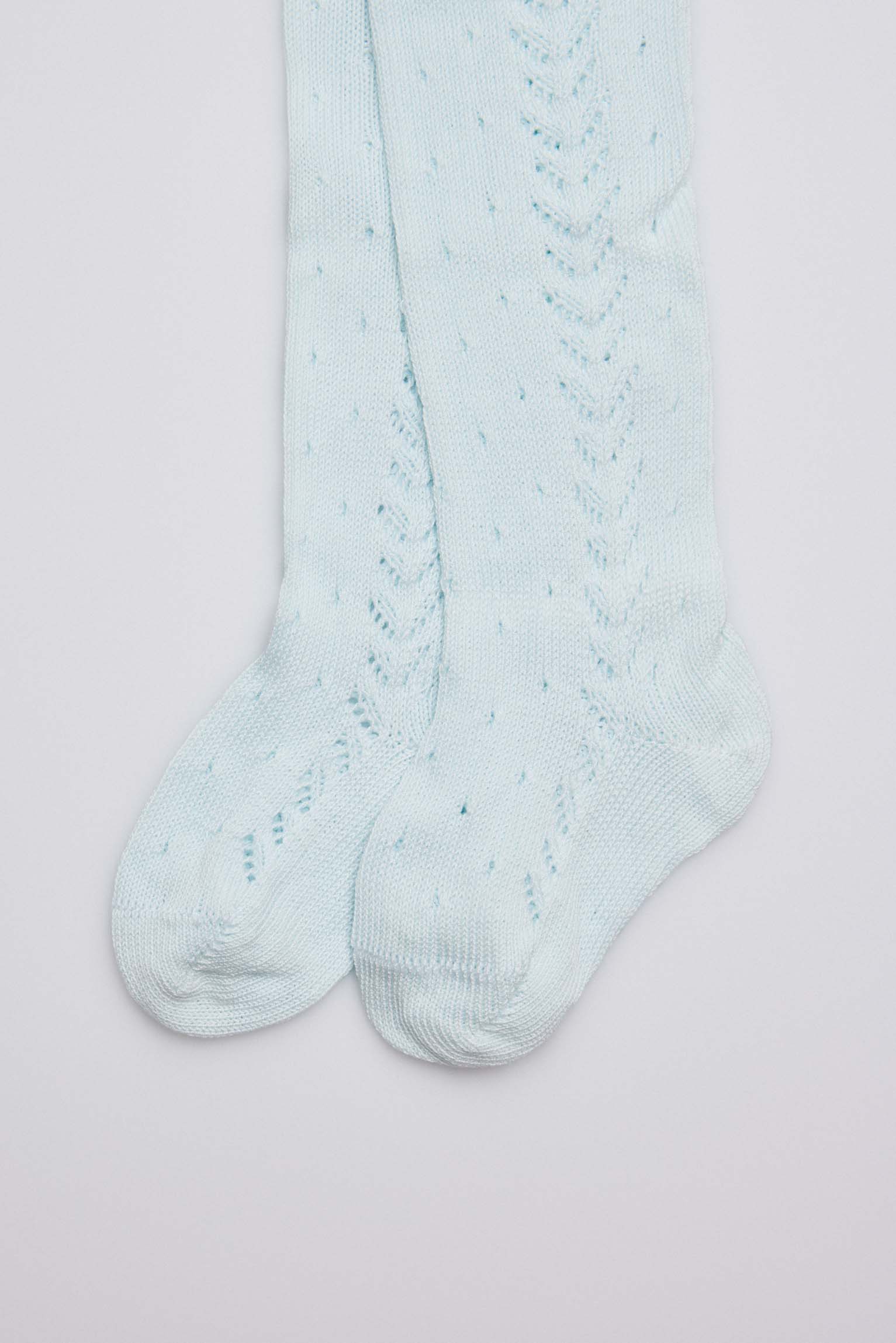 Leotardo calado celeste