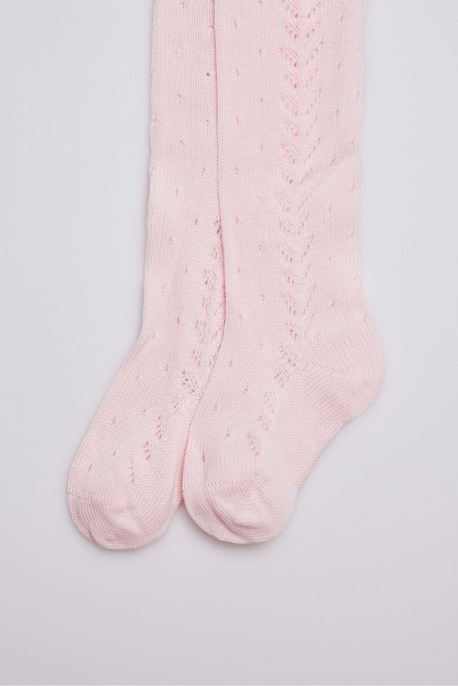 Leotardo calado rosa