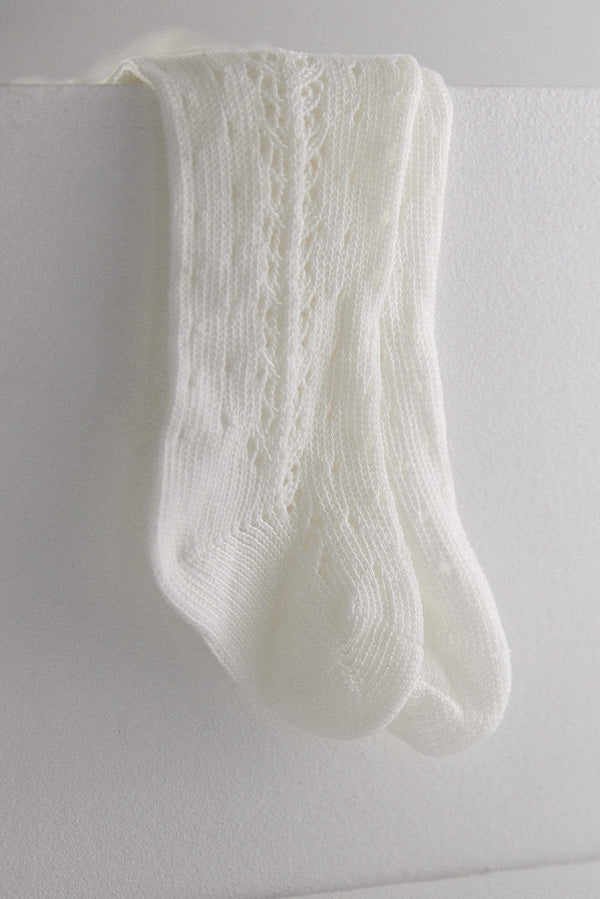 Leotardo calado marfil