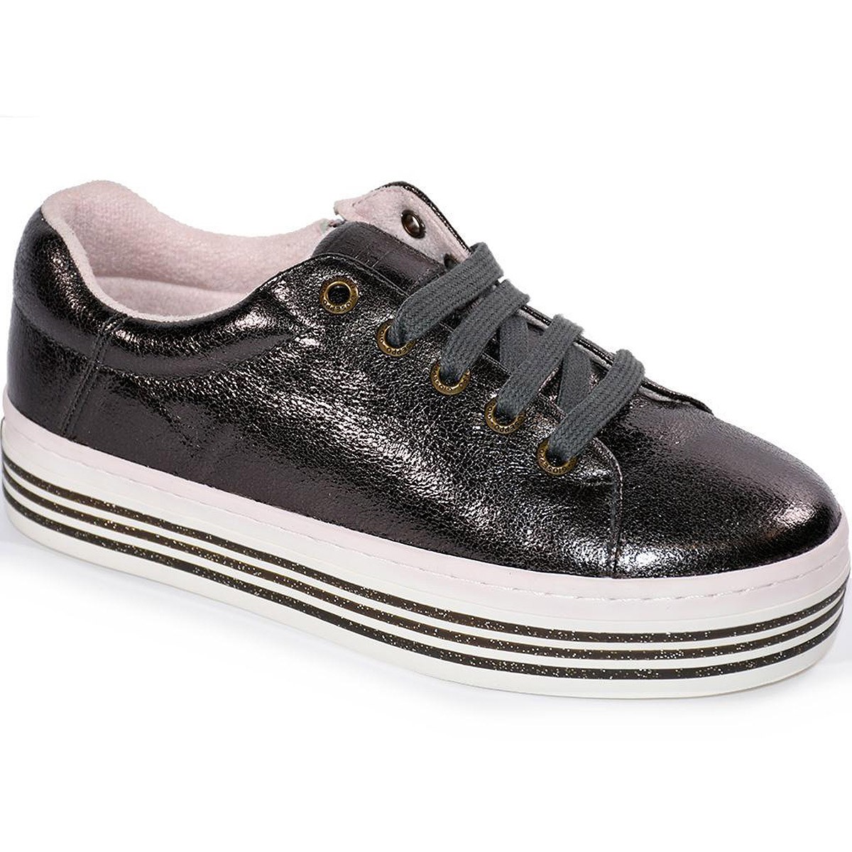 56261 Gioseppo Zapatilla Acolchada Brillo cordones niña